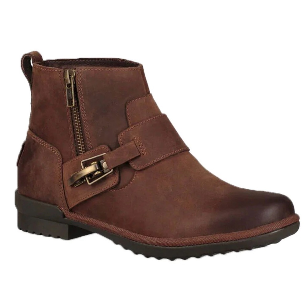Ugg Cheyne coconut shell leather ankle boots Sz 8 waterproof rain snow boots
